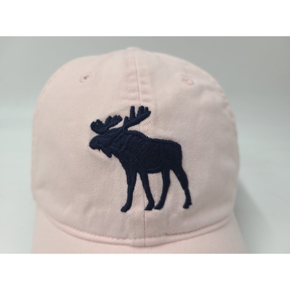 Women Abercrombie & Fitch Moose Adjustable‎ Hat Cap Cotton Casual Dad Pink Blue main image 5